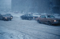 cars in snow